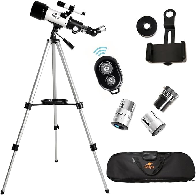 Gskyer Telescope, 70mm Aperture 400mm AZ Mount Astronomical Refracting Telescope - Image 2