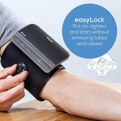 Beurer BM81 easyLock Automatic Upper Arm Blood Pressure Monitor, Smart Cuff - Image 2