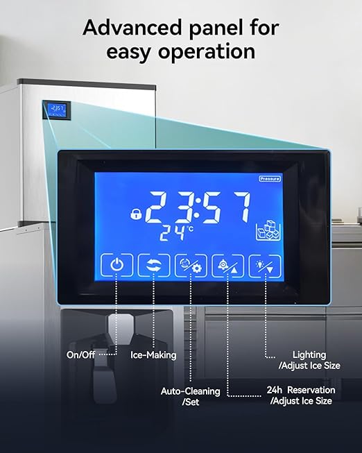 EUHOMY Commercial Ice Maker Machine 400Lb/24H, Ice Ready in 10-15 min, SECOP - Image 4