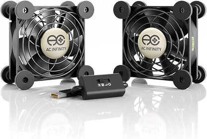 AC Infinity MULTIFAN S5, Quiet Dual 80mm USB Fan, UL-Certified by ACInfinity