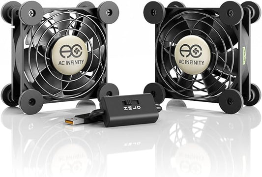 AC Infinity MULTIFAN S5, Quiet Dual 80mm USB Fan, UL-Certified by ACInfinity