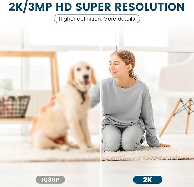 litokam 360 Cameras for Home Security 2K, 2 Pack Indoor Security Camera for - Image 2
