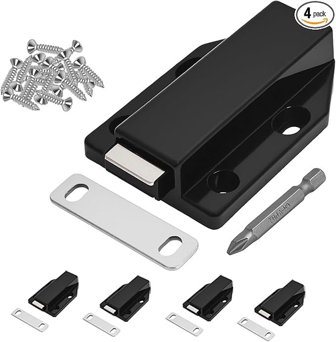 4 Pack Magnetic Push Latch ，Heavy Duty Magnetic Touch Latch，for Push to Open by Unknown