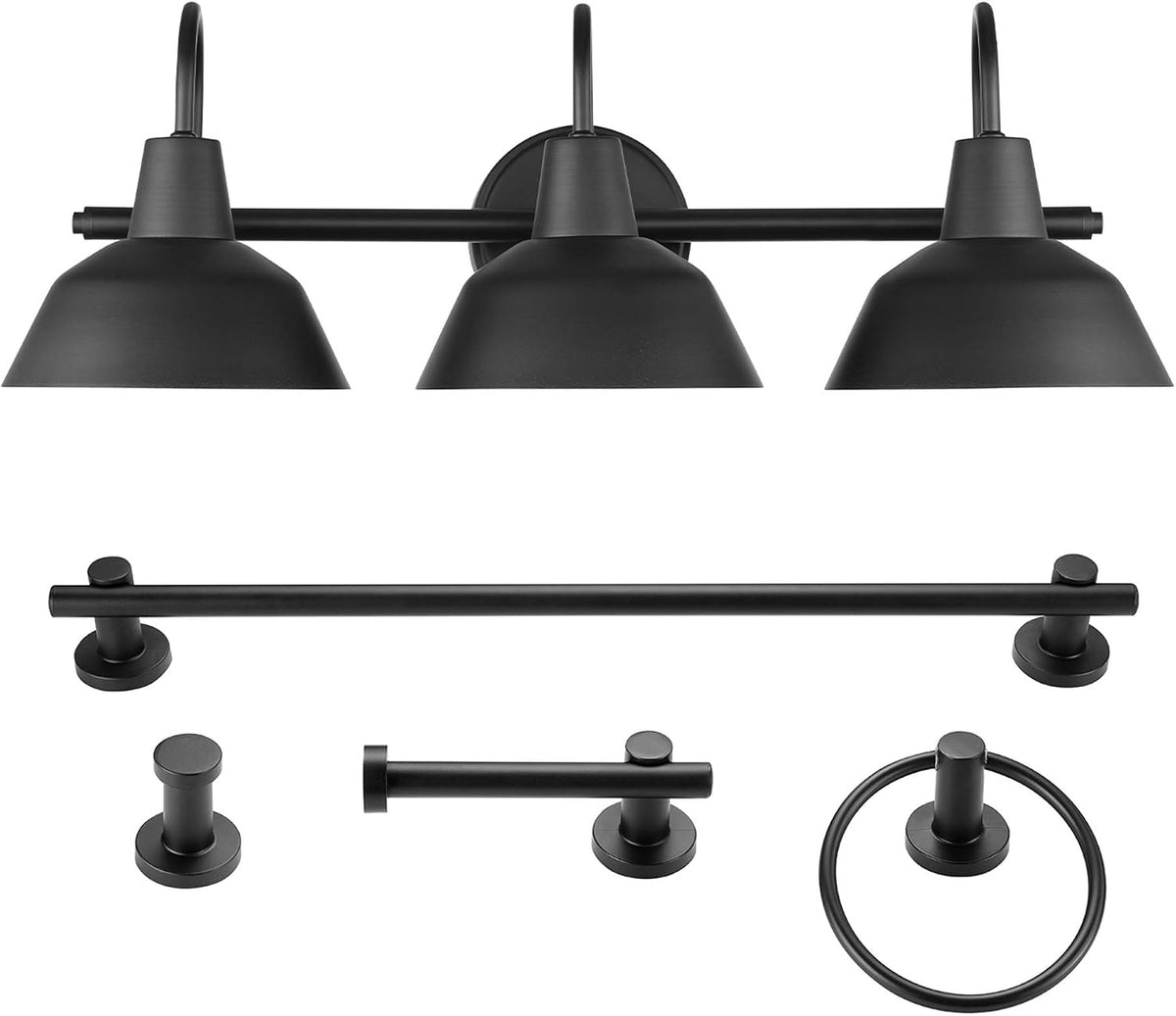 globe electric 51710 5-piece bathroom accessory set with, main product view