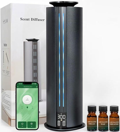 1800 Sq Ft Cordless Waterless Diffuser, 100ml Hotel Collection Diffuser Scent by Aromadd