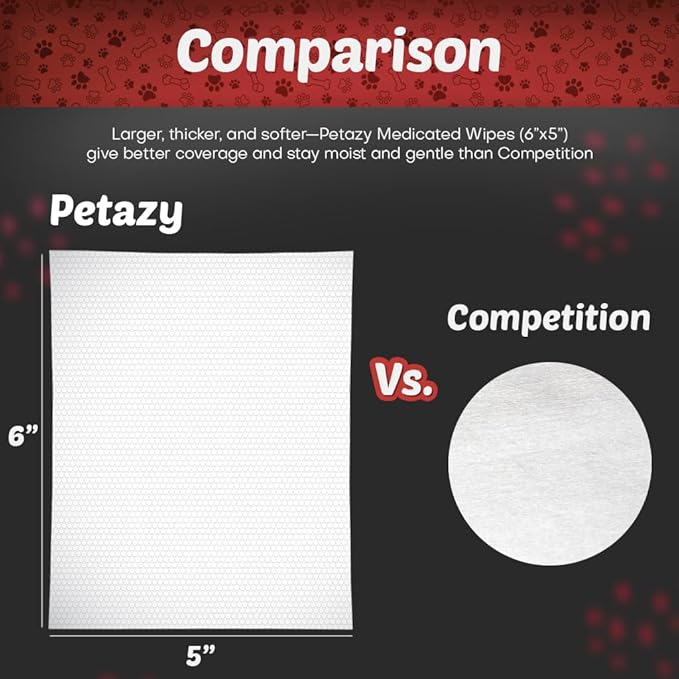 2% Chlorhexidine Wipes for Dogs 3X Larger | Yeast Infection Ringworm Fungus Hot - Image 3