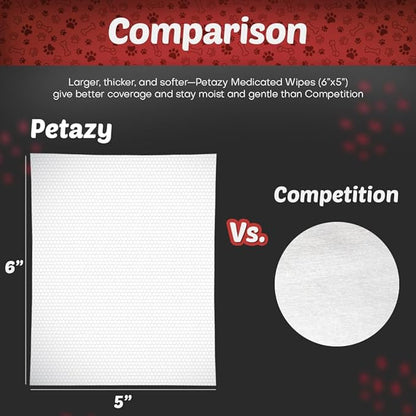 2% Chlorhexidine Wipes for Dogs 3X Larger | Yeast Infection Ringworm Fungus Hot - Image 3