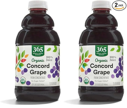 365 by Whole Foods Market, Organic 100% Concord Grape, 32 Fl Oz Bottle by WholeFoodsMarket
