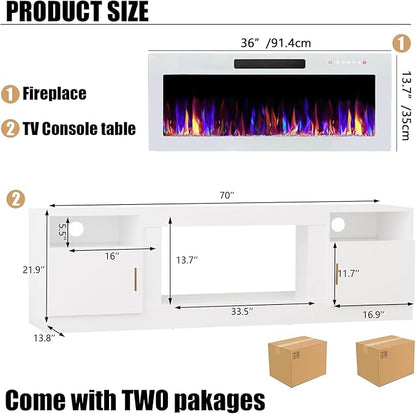 VITESSE TV Stand Fireplace - Image 2