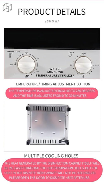 Sterilizer for Nail Tools, 12L Multifunctional High Temperature Cleaning Dry - Image 6