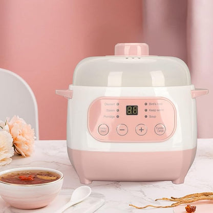 1L Ceramic Electric Stew Pot, 200W Cooker, Electric Cooking Pot - Image 3