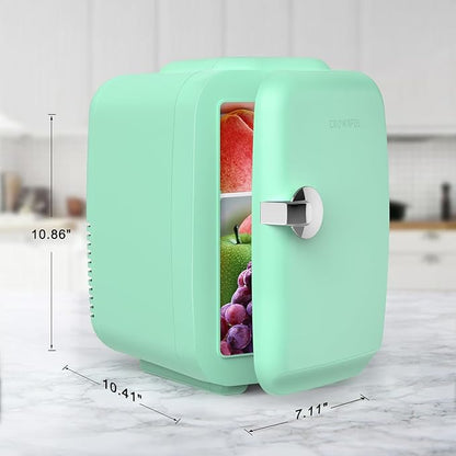 CROWNFUL Mini Fridge, 4 Liter/6 Can Portable Cooler and Warmer Personal - Image 6
