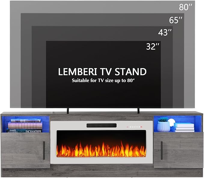 Lemberi Fireplace tv Stand - Image 7