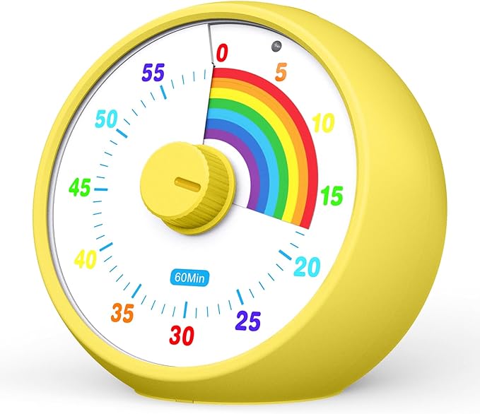 Visual Timer for Kids, 60-Minute Countdown Timer for Classroom Office Kitchen by kieckysquirrel