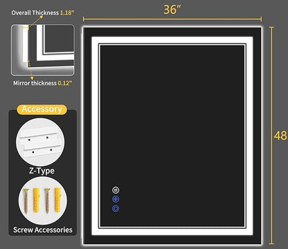 36"x48" LED Bathroom Mirror - Image 8