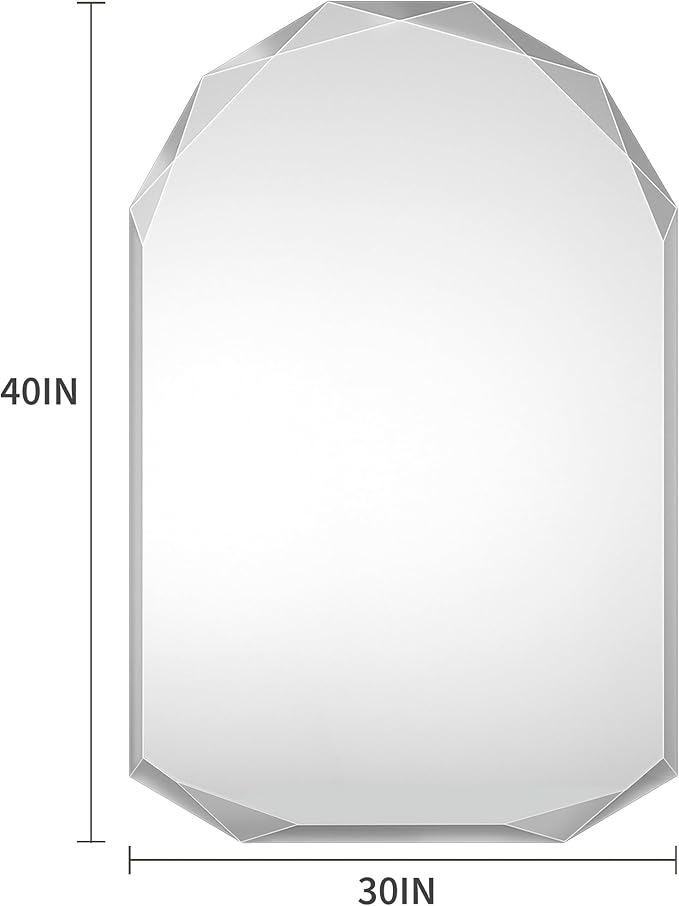 Suidia Bathroom Mirror, Frameless Bathroom Mirror - Image 4