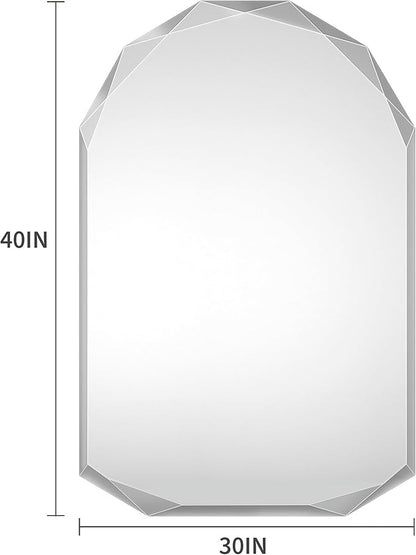Suidia Bathroom Mirror, Frameless Bathroom Mirror - Image 4