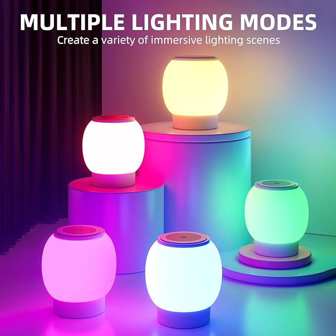 RGB ambient night light, Eye Caring, Stepless Dimming, Touch Night Lamp - Image 4