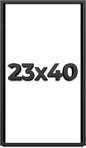 23x40 Shadow Box Frame Black | 1 Inch Deep Solid Wood Shadowbox Display | UV by CustomPictureFrames