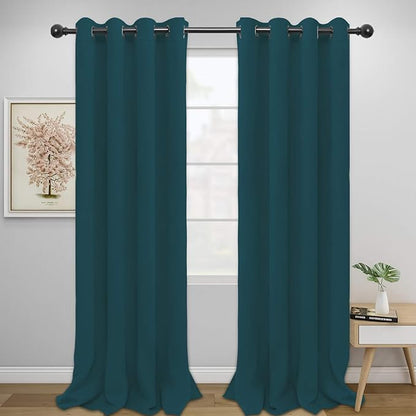 Easy-Going Blackout Curtains for Bedroom, Solid Thermal Insulated Grommet and by Easy-Going