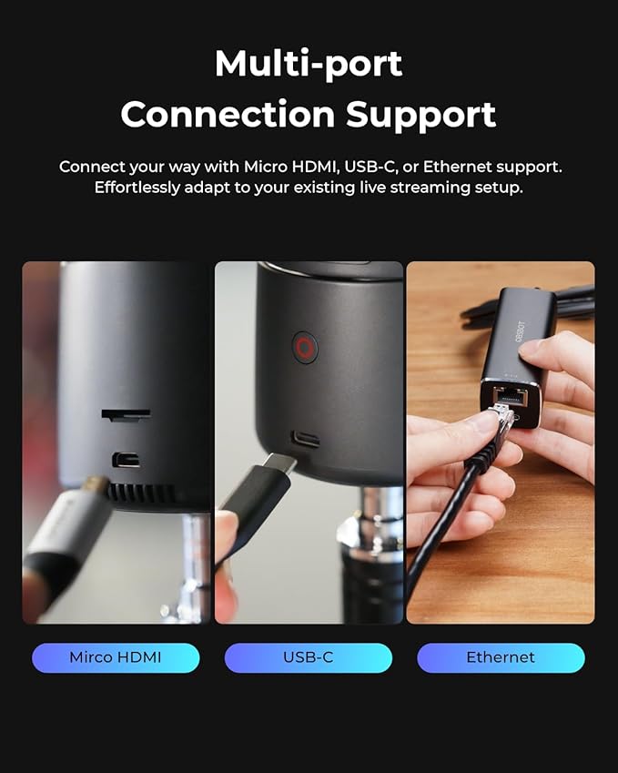 OBSBOT Tail Air NDI Streaming Camera 4K, AI Tracking PTZ Camera - Image 8
