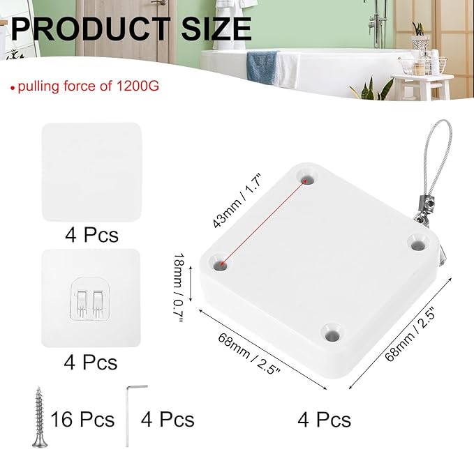 MECCANIXITY Punch-Free 1200g Automatic Sliding Screen Door Closer - Image 2