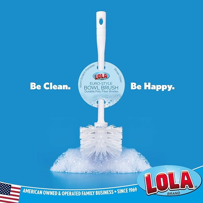 LOLA Classic Toilet Brush, 6 Pack, Durable Fiber Stiff Bristles, Compact Size - Image 6