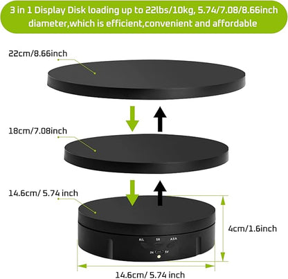 JAYEGT 3 in 1 Motorized Rotating Display Stand - Image 2