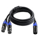 Seefeful 1 Male to 2 Female XLR Y Splitter Micrphone Cable, 3pin Male to Dual by Seefeful