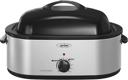 Sunvivi 22lb 18-Quart Roaster Oven, Electric Roaster Oven by WeGetLife