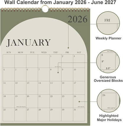 Large Calendar 2026 with Spiral Bound - Image 2
