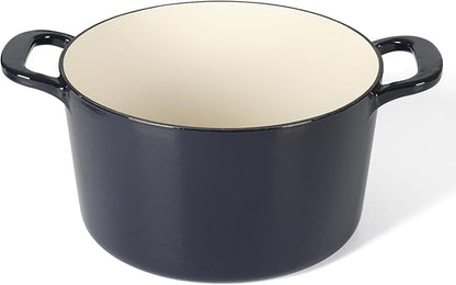 Martha Stewart Gatwick 7 QT Enamel Cast Iron Dutch Oven – Navy Blue, Heavy-Duty - Image 6