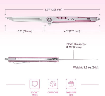 Pink Pocket Knife for Women - Image 6