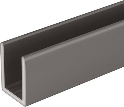 Brixwell SDCD38SN-XCP25 Satin Nickel 3/8" Fixed Panel Shower Door Deep U-Channel - Image 2