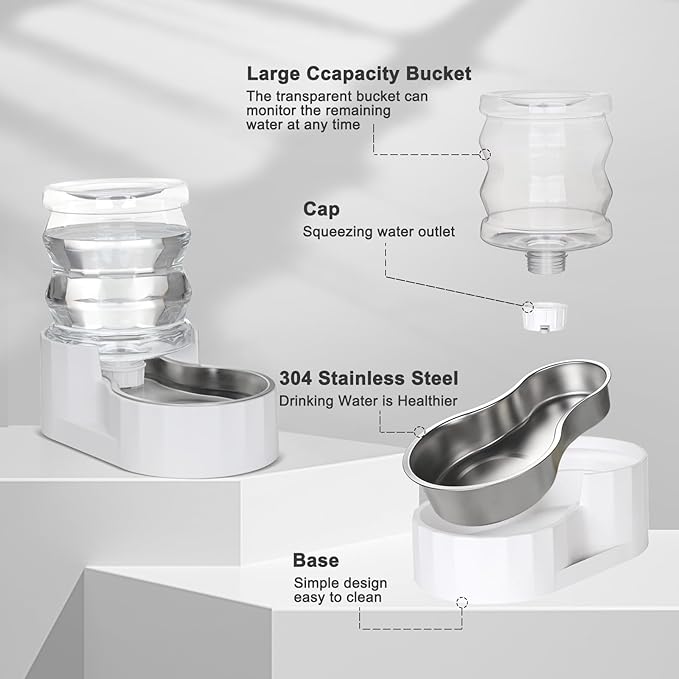 RIZZARI Gravity Water Bowl Dispenser - Image 3