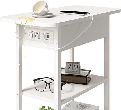 LIDYUK End Table with Charging Station, Nightstands Set of 2 - Image 5