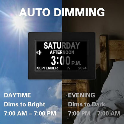 JALL 【2024 New】 Digital Calendar Dementia Day Clock, 7 Inch Large Screen Display - Image 5