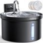 Wireless Cat Water Fountain FEELNEEDY 4000mAh Battery Operated Cat Fountain by FEELNEEDY