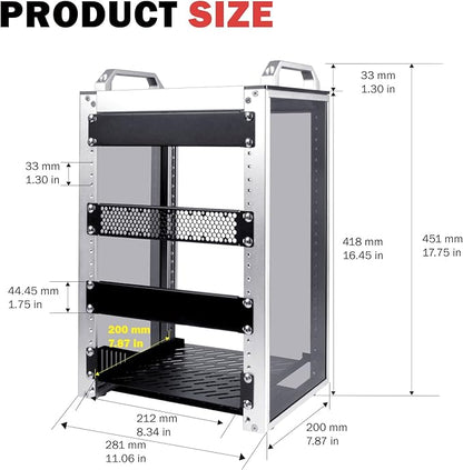 GeeekPi 8U Server Cabinet, 10 inch Server Rack - Image 2