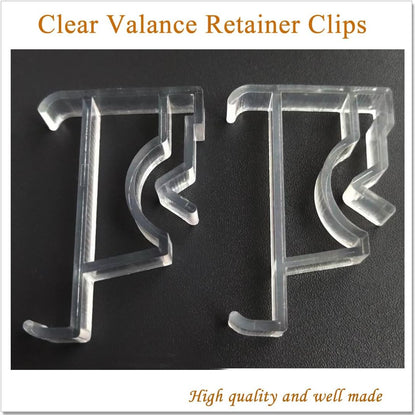 Blind Clips, 2 Inch Clear Valance Clips for Wood or Faux Wood Horizontal Blinds Valance（12 Pcs）