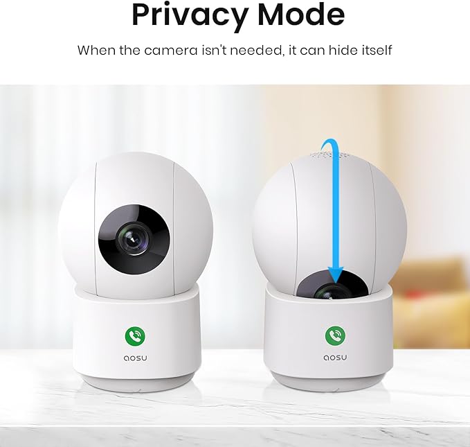 aosu 2K Security Camera Indoor, Baby Monitor Pet Camera One-Touch Call - Image 5