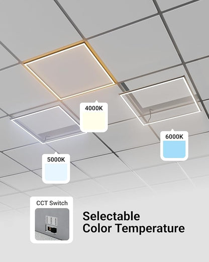 Sunco 20 Pack 2x2 Edge-Lit Frame LED Panel Lights, Drop Ceiling Flat Light - Image 4