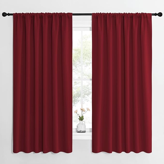 NICETOWN Christmas Patio Door Blackout Curtains, Noise Reducing Curtains and by NICETOWN