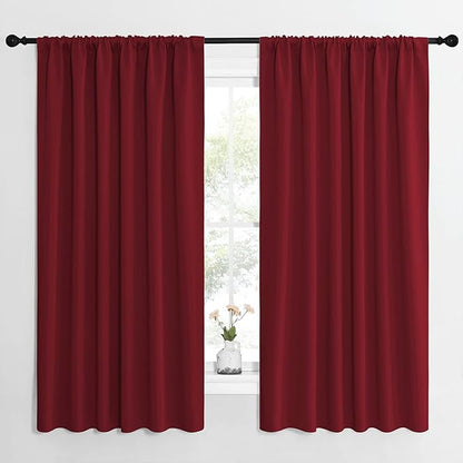 NICETOWN Christmas Patio Door Blackout Curtains, Noise Reducing Curtains and by NICETOWN