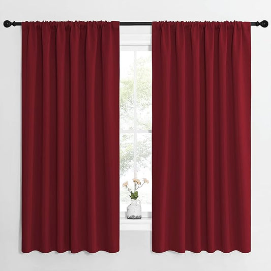 NICETOWN Christmas Patio Door Blackout Curtains, Noise Reducing Curtains and by NICETOWN