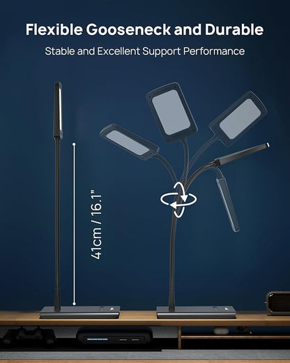 TROND Desk Lamp, Bright Dimmable Eye-Caring Table Lamp, 3 Color Modes 7 - Image 8