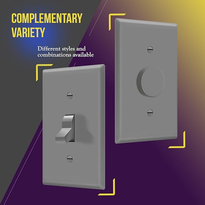 ENERLITES Toggle Light Switch Wall Plate Cover, Gloss Finish, Size 1-Gang 4.50" - Image 5
