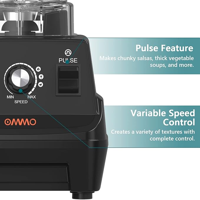OMMO Blender 1800W, Professional High Speed Countertop Blender - Image 3