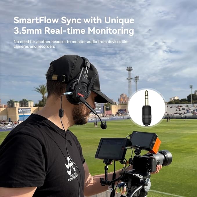 SYNCO XTALK XPro9 Wireless Intercom Headset System 2.4 GHz 1640FT/500M Long - Image 6