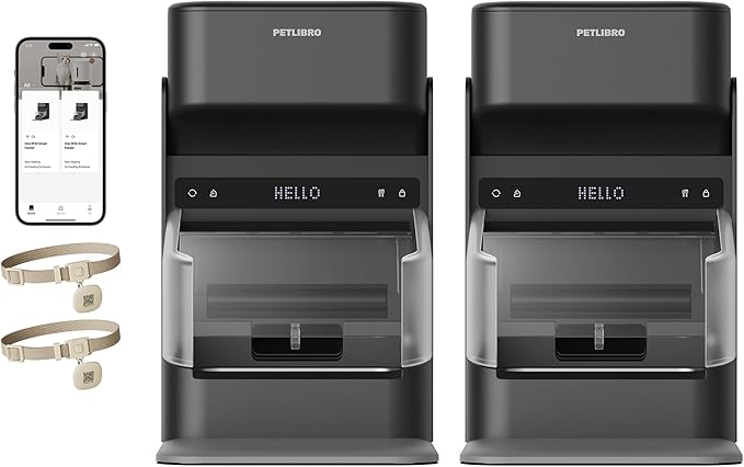 PETLIBRO RFID Cat Feeders for 2 Cats, Collar Sensor for Personalized Meals by PETLIBRO
